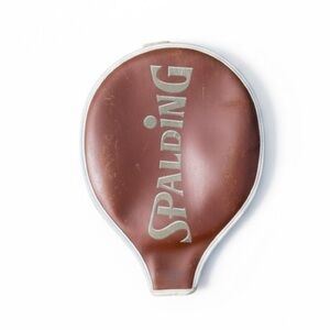 SPALDING Brown Tennis Racket Cover vintage racquet head case retro sports bag